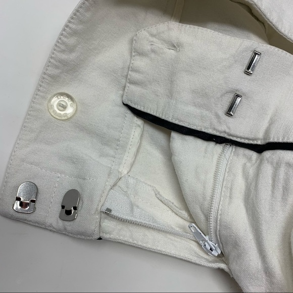 Bebe White Pants with Stripe Down the Side - Picture 3 of 9